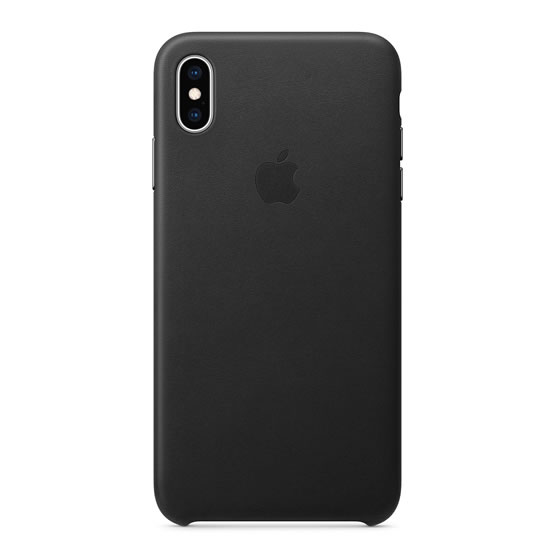 Apple Funda de Cuero iPhone XS Max - Negro (Black)