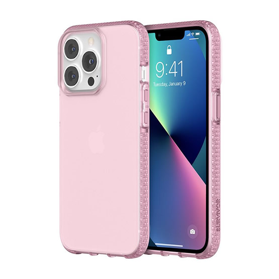 Griffin Survivor Clear iPhone 13 Pro  - Rosa (Pink)