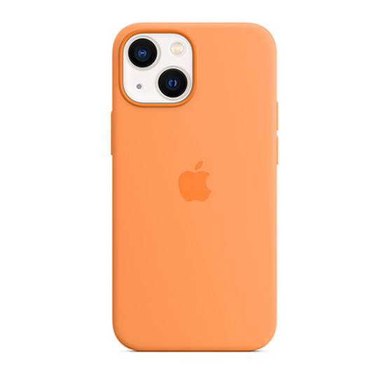Apple Funda de Silicona iPhone 13 Mini con MagSafe - Naranja Claro (Marigold)