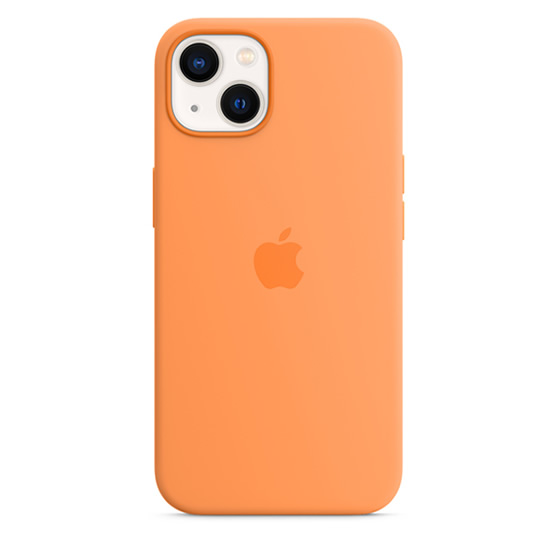 Apple Funda de Silicona iPhone 13 con MagSafe - Naranja Claro (Marigold)