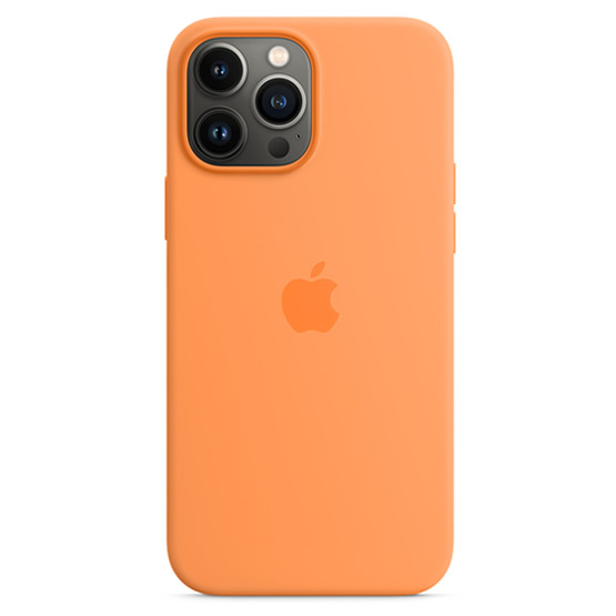 Apple Funda de Silicona iPhone 13 Pro Max con MagSafe - Naranja Claro (Marigold)