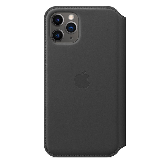 Apple Funda de Cuero Folio iPhone 11 Pro - Negro (Black)