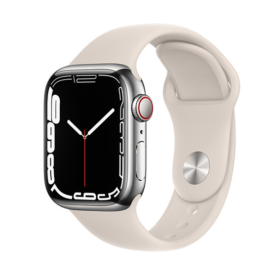Apple Watch Serie 7 GPS + Cellular - 41mm - Plateado/Blanco Estrella - (Silver/Starlight) (Acero Inoxidable) - Solo compatible con Compañia Claro