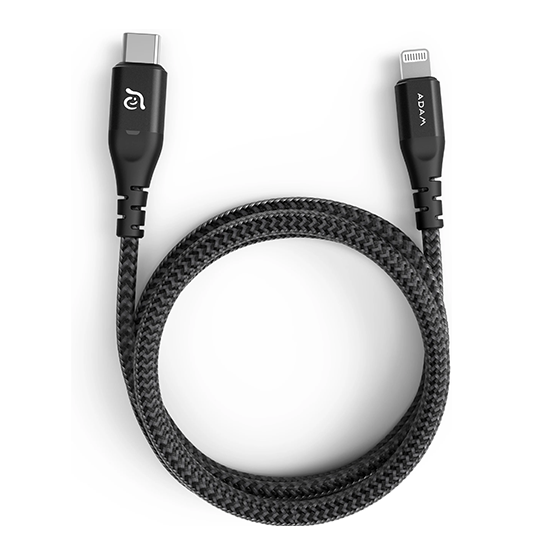 Adam Elements PeAk II C120i USB-C a Cable Lightning Carga Rapida 120 cm - Negro