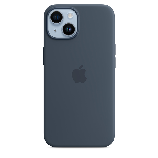Apple Funda de Silicona iPhone 14 con MagSafe - Azul Tempestad