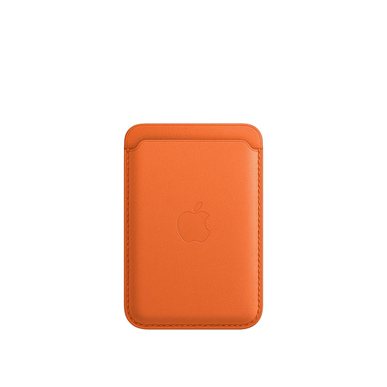 Apple Billetera de Cuero con MagSafe - Naranja