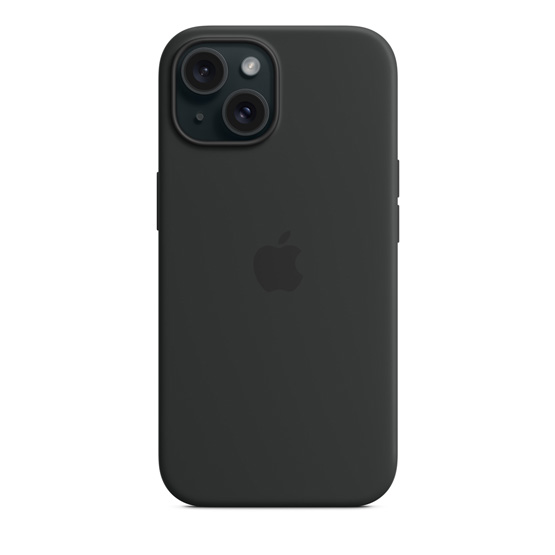Apple Funda de Silicona iPhone 15 con MagSafe - Negro