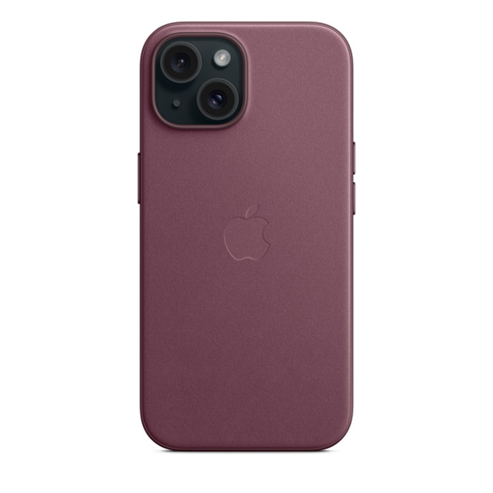 Apple Funda de Trenzado Fino iPhone 15 con MagSafe - Rojo Mora