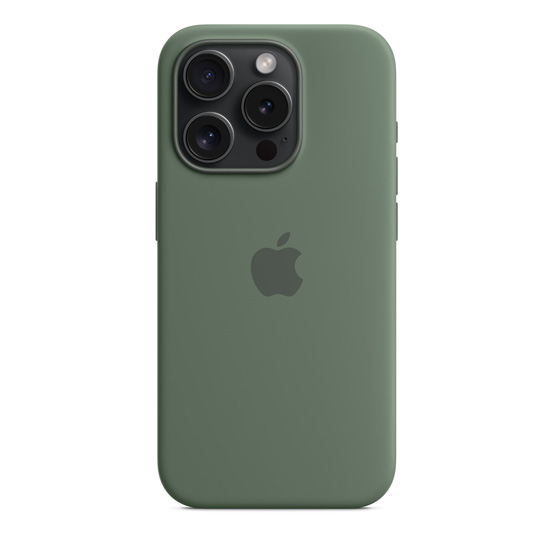 Apple Funda de Silicona iPhone 15 Pro con MagSafe - Verde Cipres