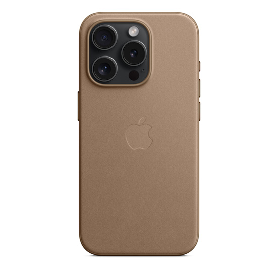 Apple Funda de Trenzado Fino iPhone 15 Pro con MagSafe - Marron Topo