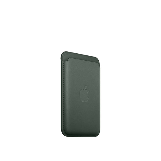Apple Billetera de trenzado fino con MagSafe para iPhone - Verde Perenne (Evergreen)