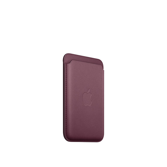 Apple Billetera de trenzado fino con MagSafe para iPhone - Rojo Mora (Mulberry)