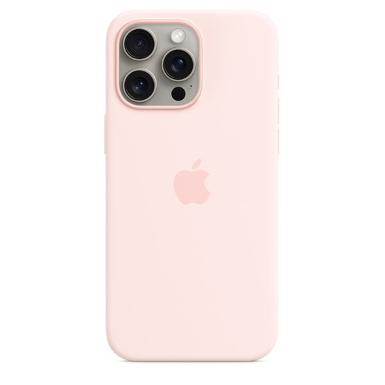 Apple Funda de Silicona iPhone 15 Pro Max con MagSafe - Rosa Claro
