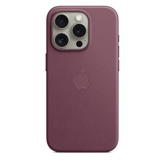 Apple Funda de Trenzado Fino iPhone 15 Pro con MagSafe - Rojo Mora
