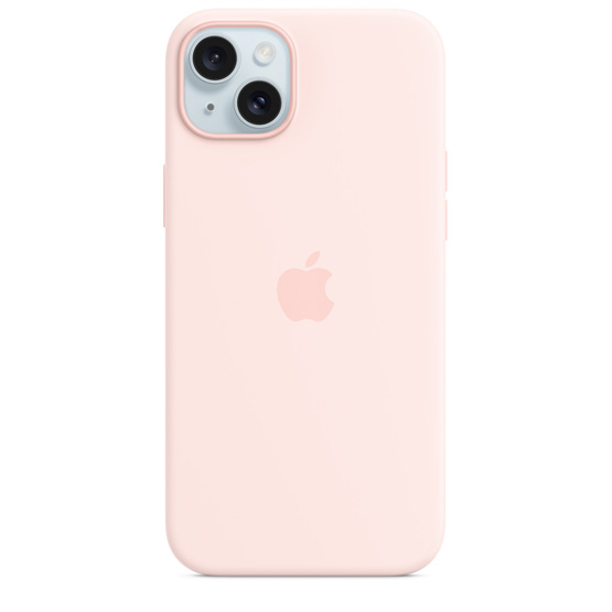 Apple Funda de Silicona iPhone 15 Plus con MagSafe - Rosa Claro