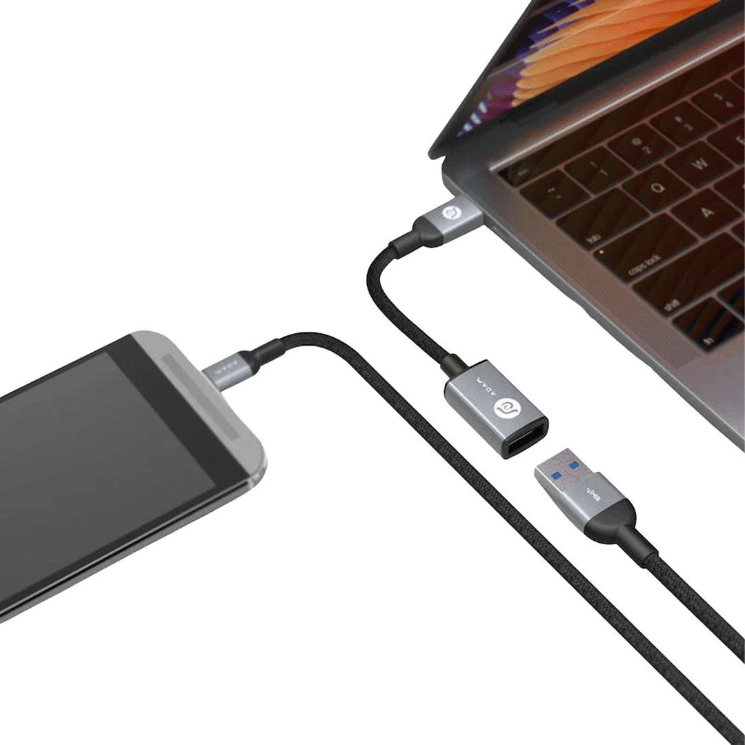 Adam Elements CASA F13 USB-A a Adaptador USB-C - Gris