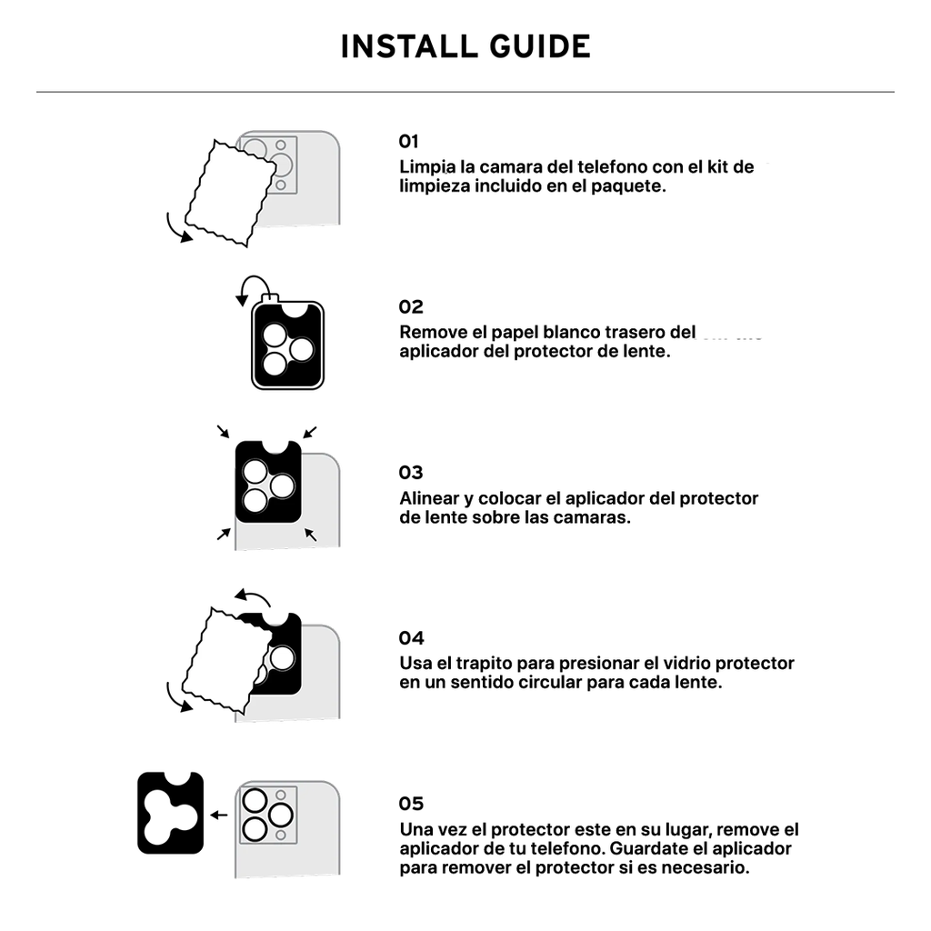 UAG Protector de Lente para iPhone 14/15/16 Pro/ 16 Pro Max - Titanio