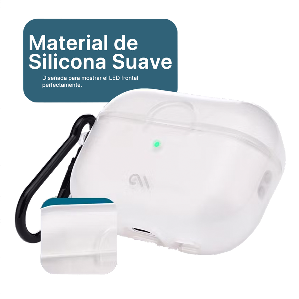 Case-Mate Tough Funda para AirPods Pro 2/1 - Transparente