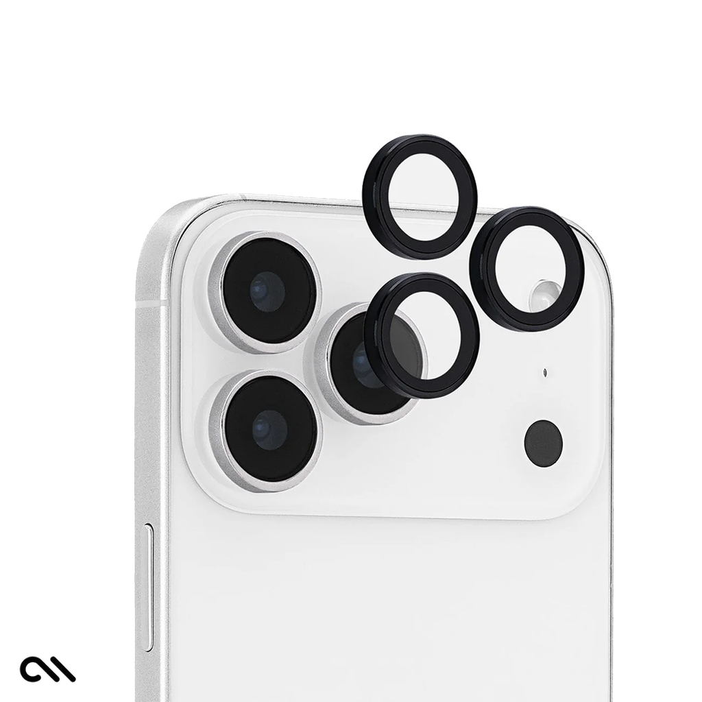 Case-Mate (Exclusivo Apple) Protector de Lente de Aluminio para 17 Pro/Pro Max - Negro