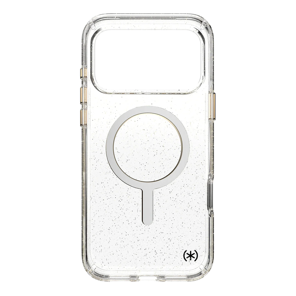 Speck Presidio Lux con MagSafe para iPhone 17 Pro Max - Glitter/Oro Metalico