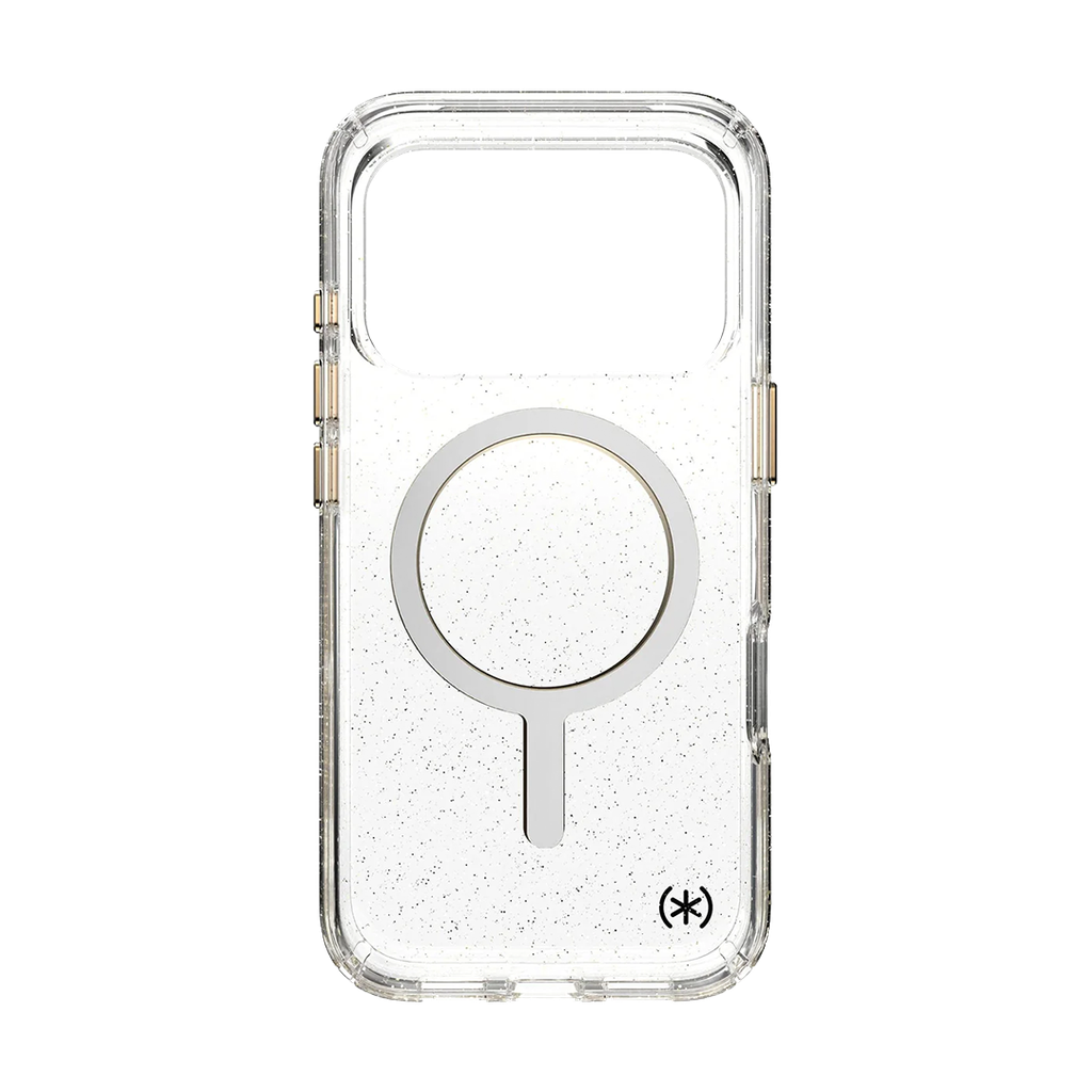Speck Presidio Lux con MagSafe para iPhone 17 Pro - Glitter/Oro Metalico