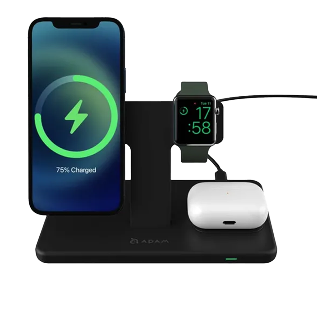 Adam Elements OMNIA M3 Magnetic 3-in-1  Estación de carga inalámbrica - Negro