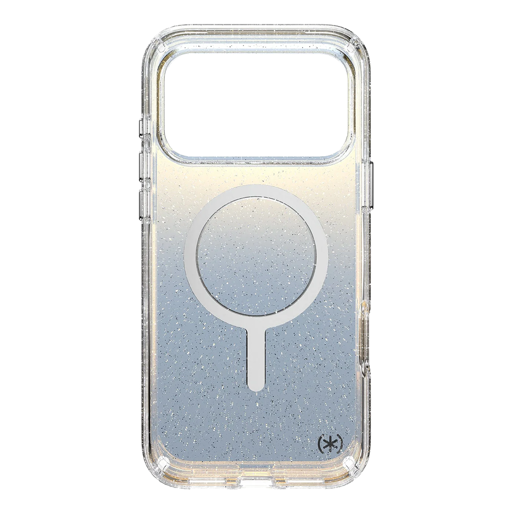 Speck Presidio Lux con MagSafe para iPhone 17 Pro Max - Hyper Glitter Espejado/Plata Metalico