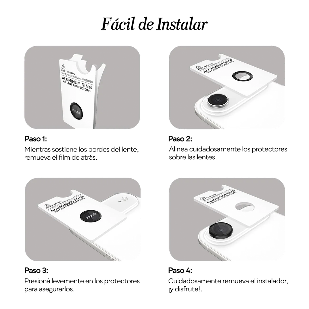 Case-Mate (Exclusivo Apple) Protector de Lente de Aluminio para iPhone 17 Air - Negro