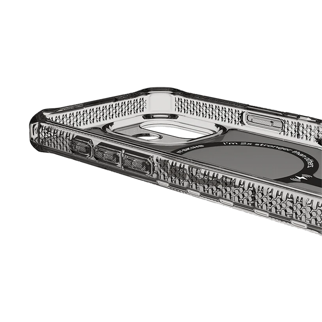 ItSkins Hybrid R Vapor Stand Funda con MagSafe para iPhone 17 - Humo