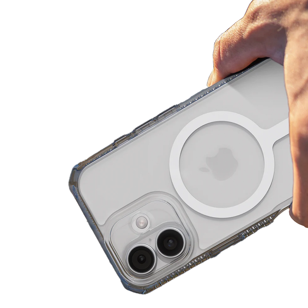 ItSkins Hybrid R Vapor Stand Funda con MagSafe para iPhone 17 - Transparente