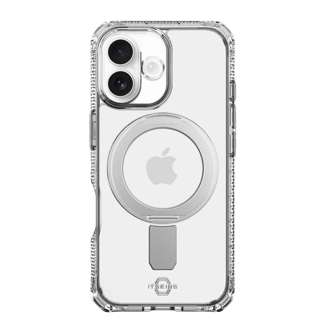 ItSkins Hybrid R Vapor Stand Funda con MagSafe para iPhone 17 - Transparente