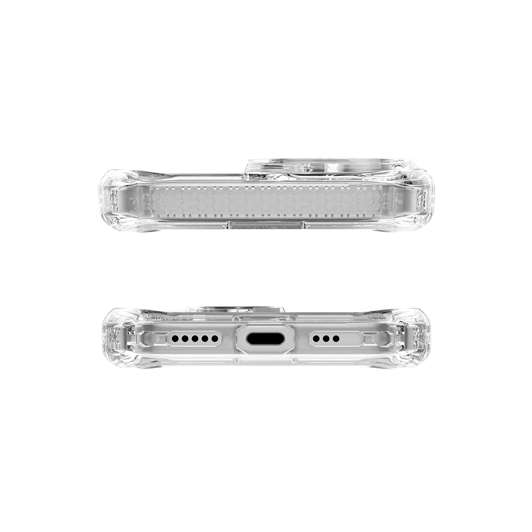 ItSkins Hybrid R Vapor Stand Funda con MagSafe para iPhone 17 - Transparente