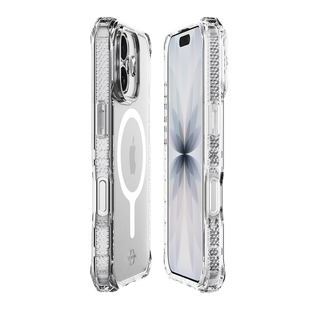 ItSkins Hybrid R Vapor Stand Funda con MagSafe para iPhone 17 - Transparente