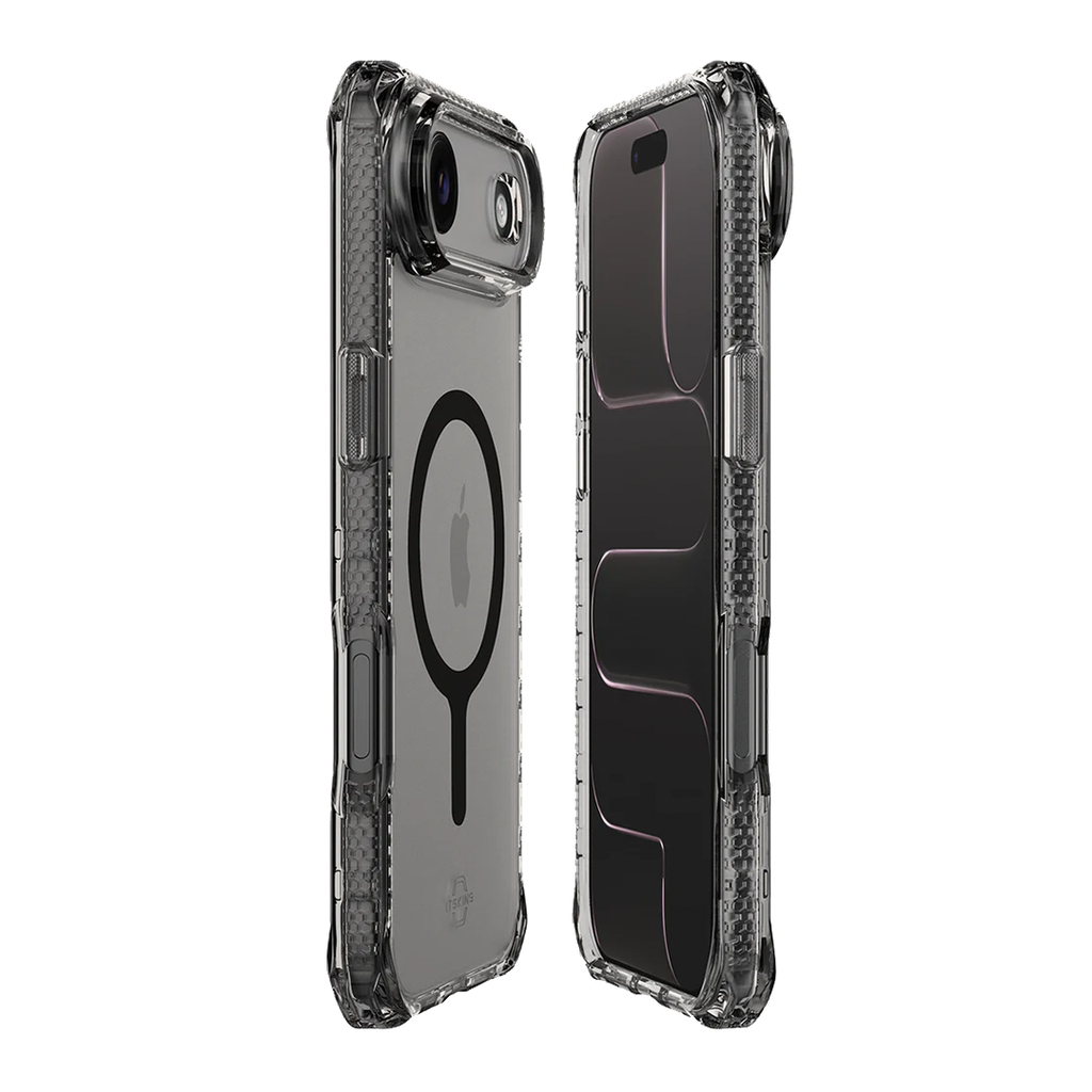 ItSkins Hybrid R Vapor Stand Funda con MagSafe para iPhone 17 Air - Humo