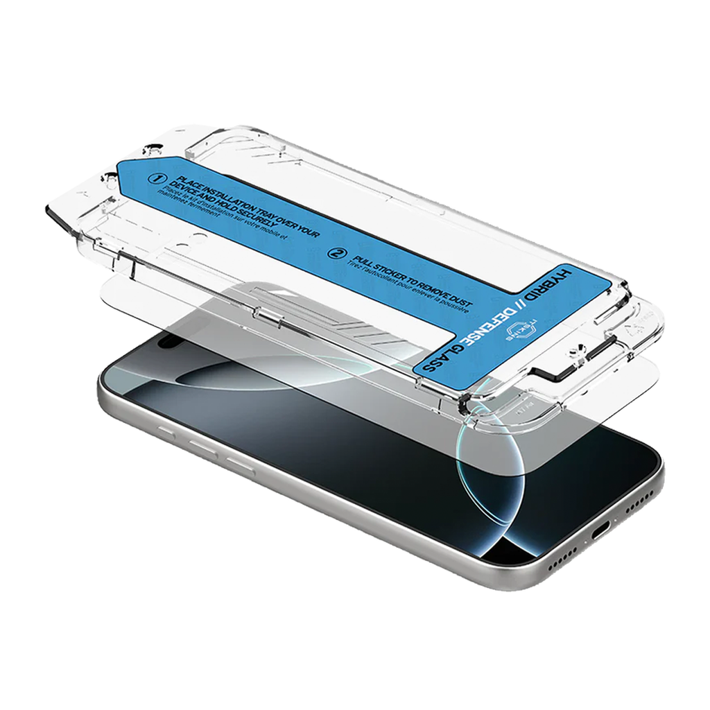 ItSkins Hybrid Defense Glass Vidrio Protector con Removedor de Polvo para iPhone 17 Air - Transparente