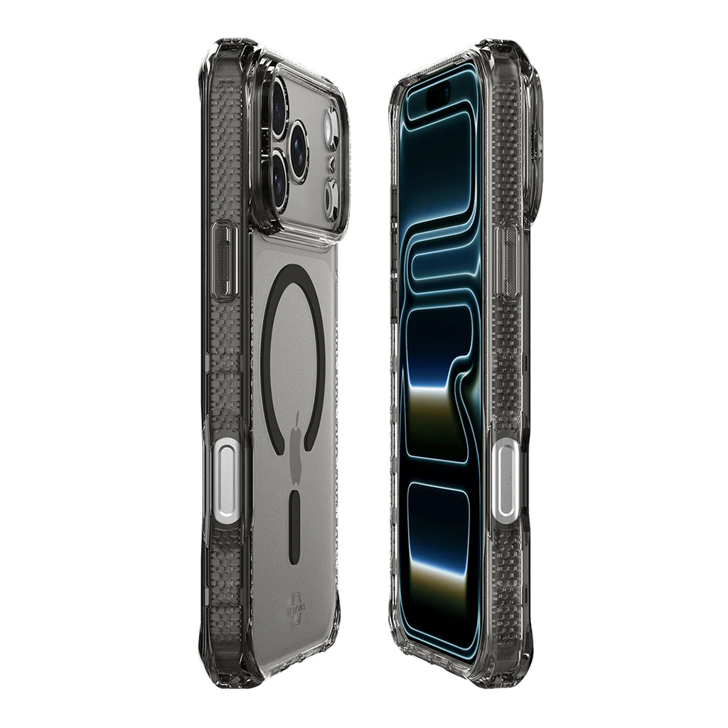 ItSkins Hybrid R Vapor Funda con MagSafe para iPhone 17 Pro - Humo