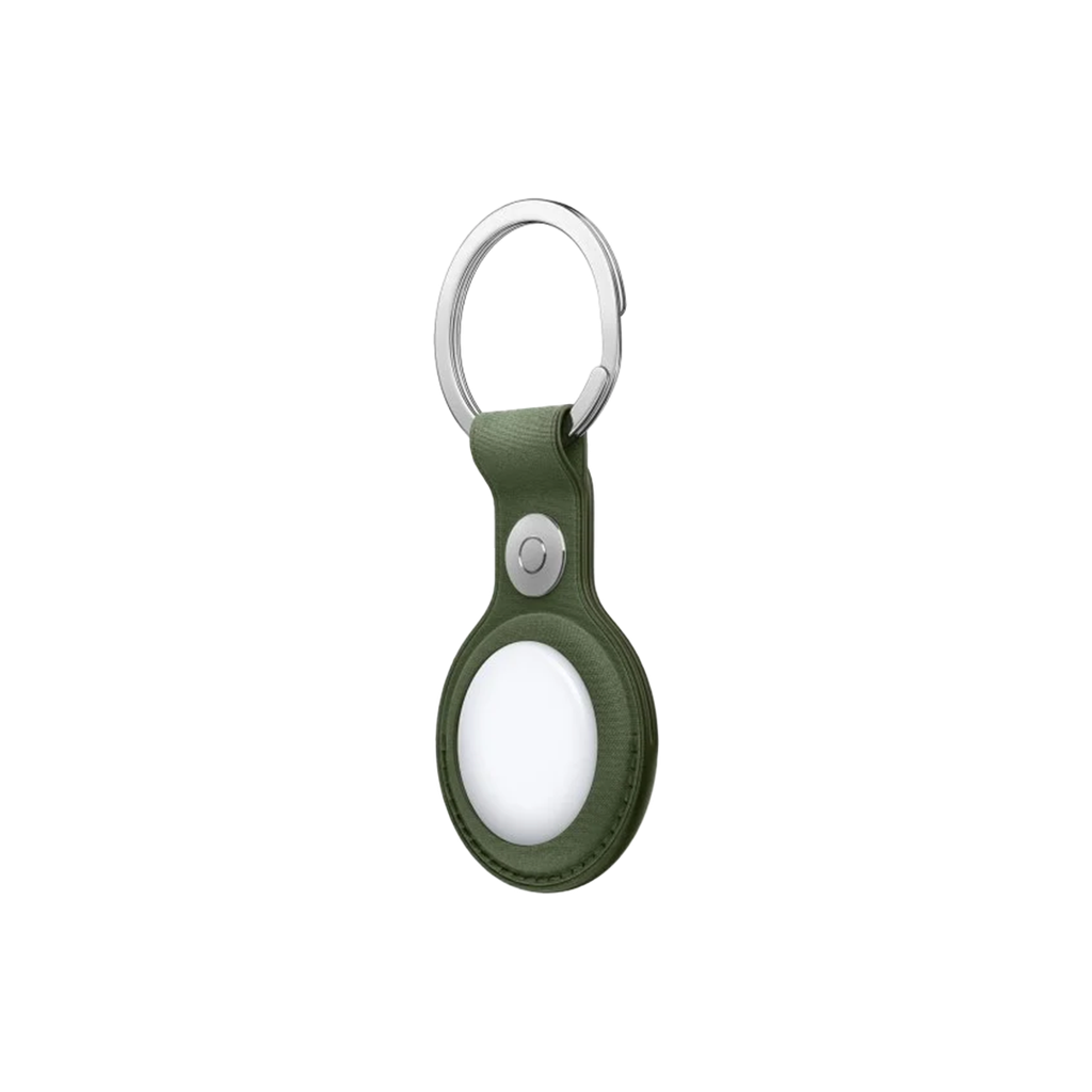 Llavero para AirTag de Trenzado Fino - Verde Musgo