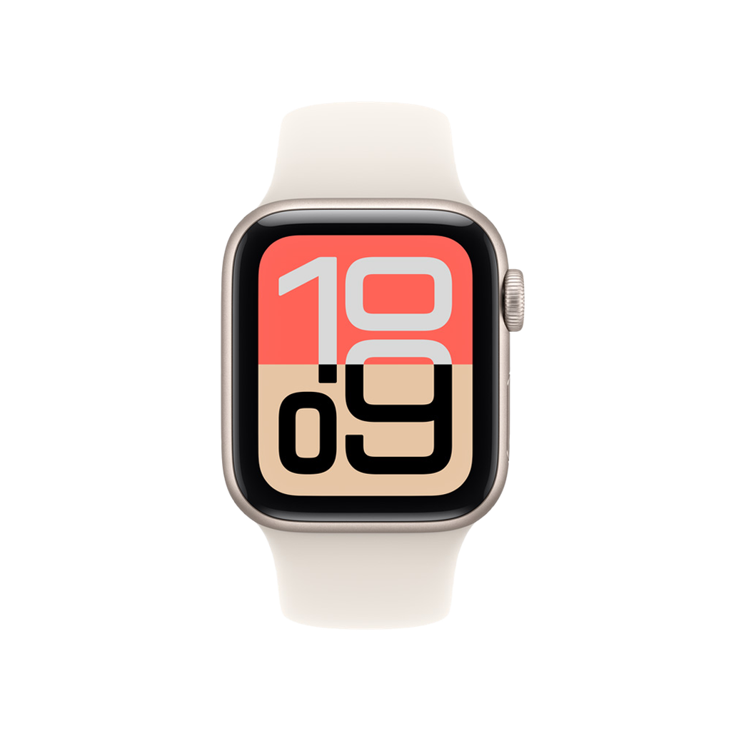 Apple Watch SE 3 GPS 40mm - Caja de Aluminio Blanco Estrella - Banda Deportiva Blanco Estrella