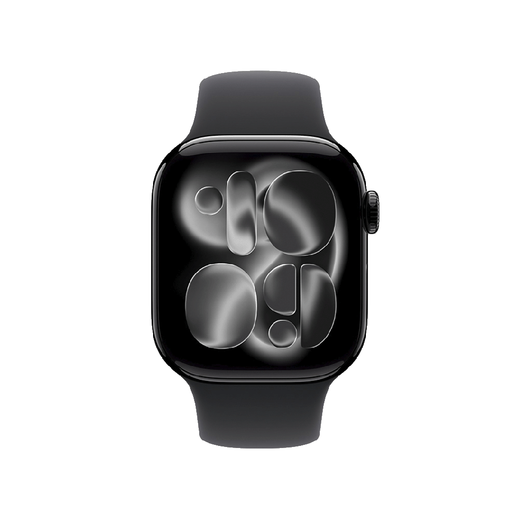 Apple Watch S11 (GPS) 42 mm - Caja de Aluminio Negro Azabache - Banda Deportiva Negra