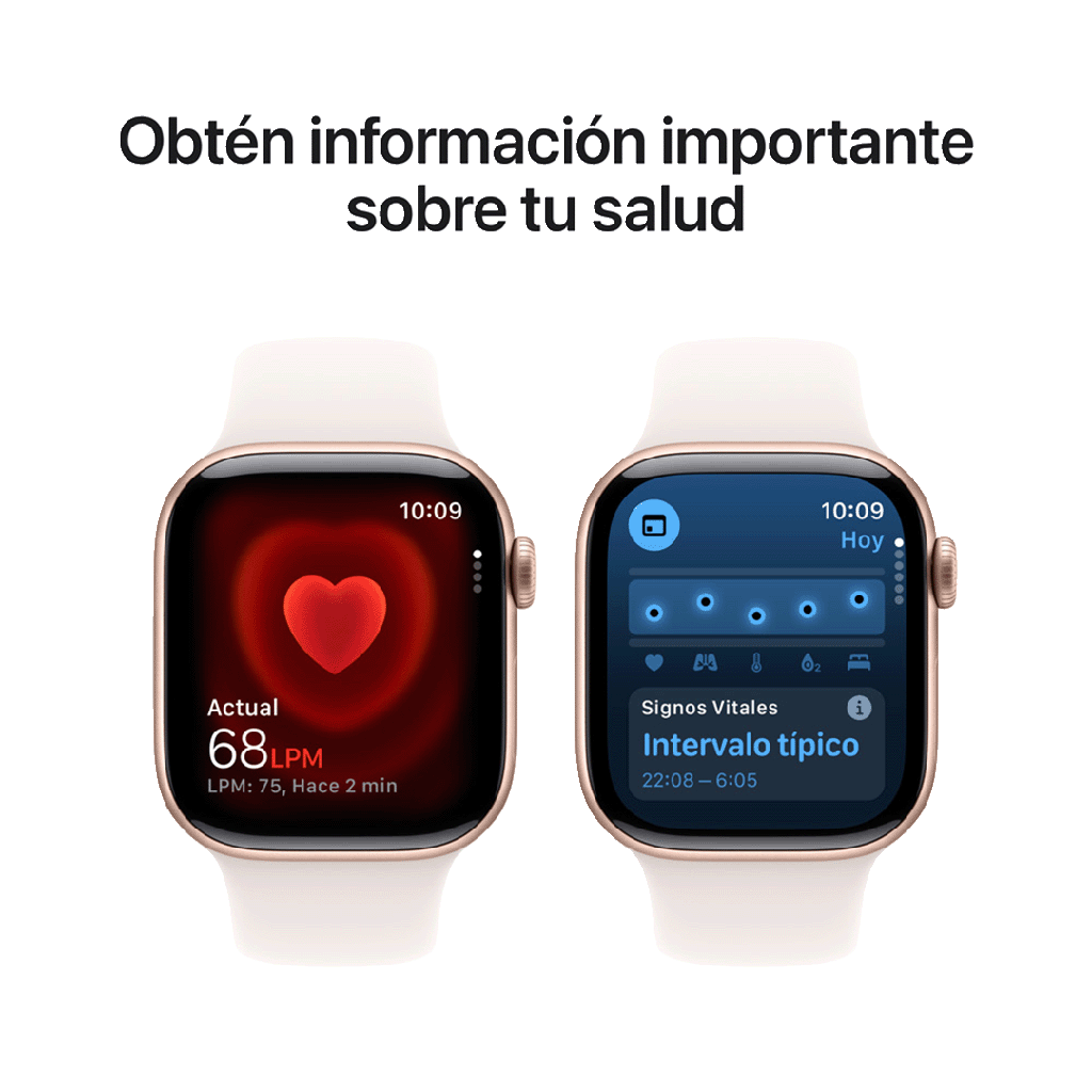 Apple Watch Series 11 GPS 42mm Rose Gold Aluminium Case with Light Blush Sport Apple Watch Series 11 (GPS) 42 mm - Caja de Aluminio Oro Rosa - Banda Deportiva Rosado Rubor - M/L