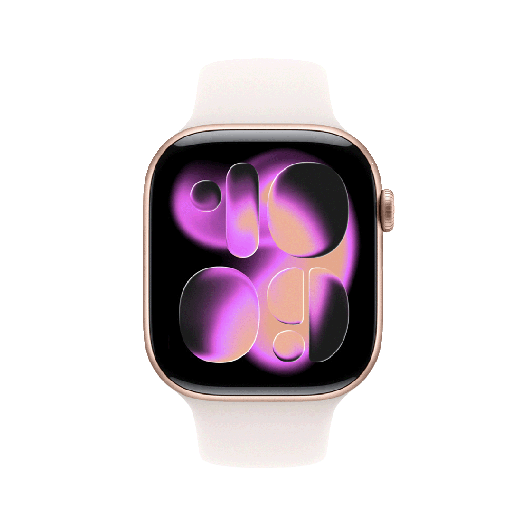 Apple Watch Series 11 (GPS) 46 mm - Caja de Aluminio Oro Rosa - Banda Deportiva Rosado Rubor - S/M
