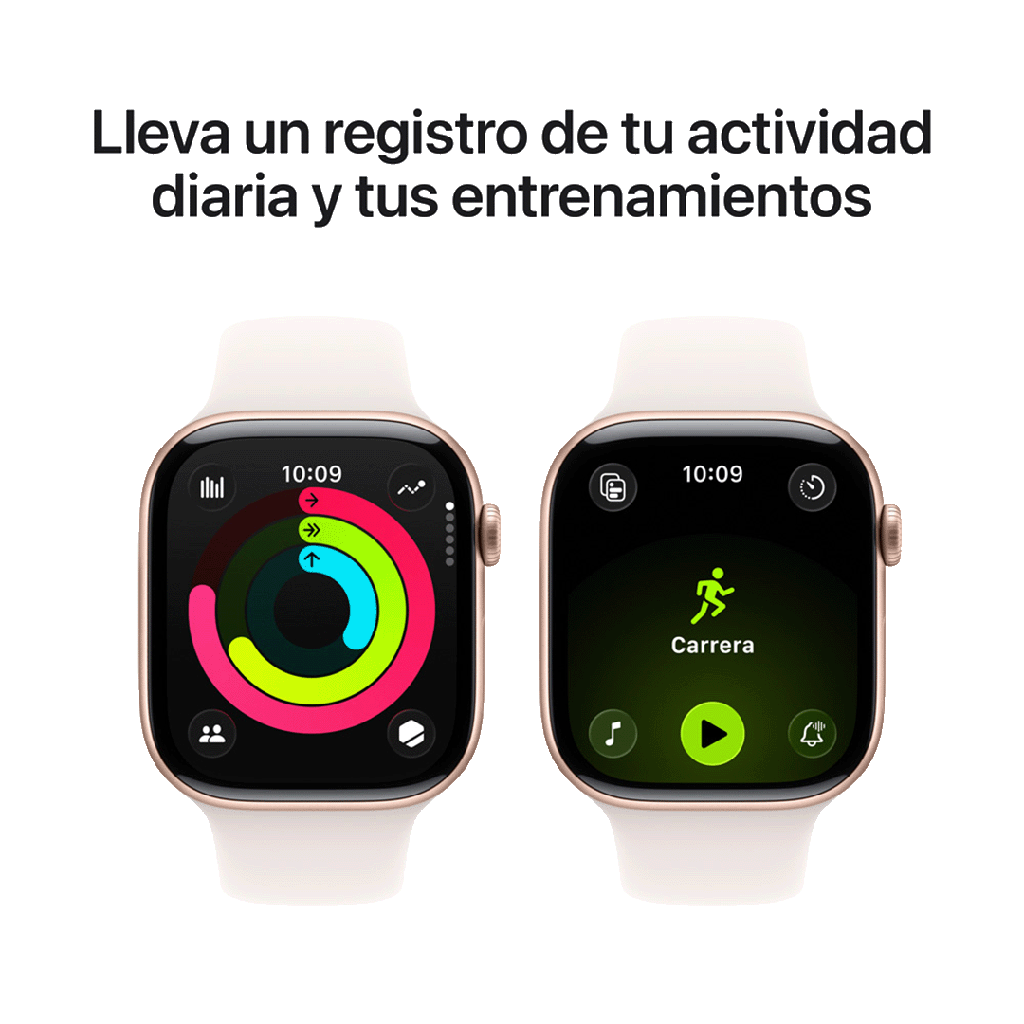 Apple Watch Series 11 (GPS) 46 mm - Caja de Aluminio Oro Rosa - Banda Deportiva Rosado Rubor - S/M