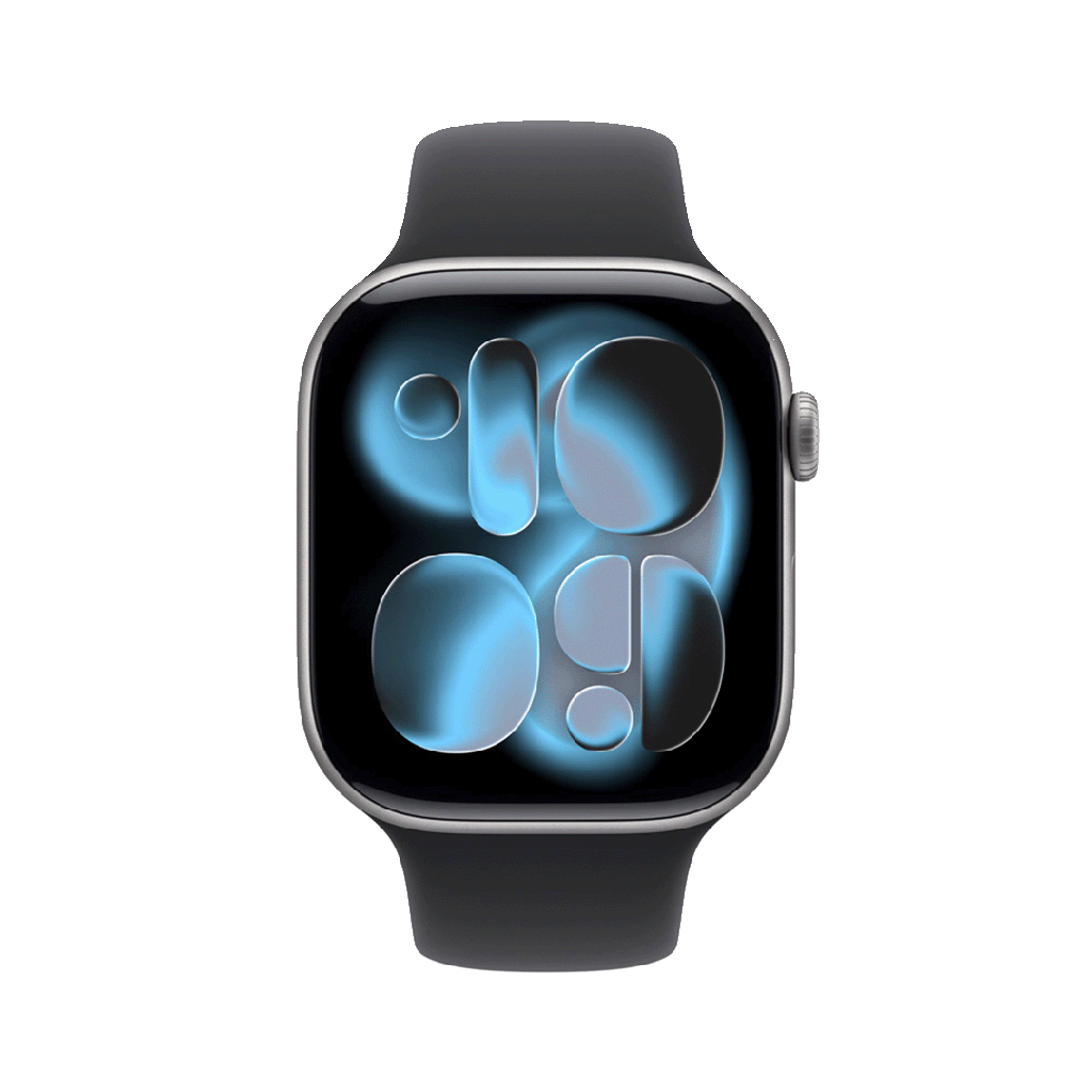 Apple Watch Series 11 (GPS) 46 mm - Caja de Aluminio Gris Espacial - Banda Deportiva Negra - M/L