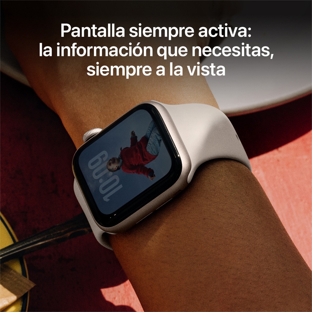 Apple Watch SE 3 (GPS) 44mm - Caja de Aluminio Blanco Estelar - Banda Deportiva Blanco Estelar S/M
