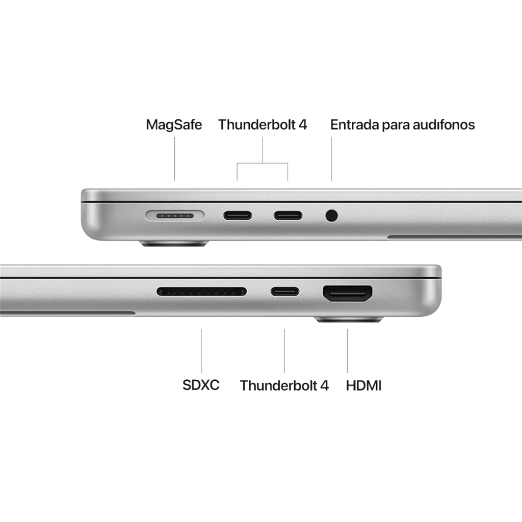 MacBook Pro 14" M5 - 10 CPU, 10 GPU, 16 GB, 1 TB - Plata