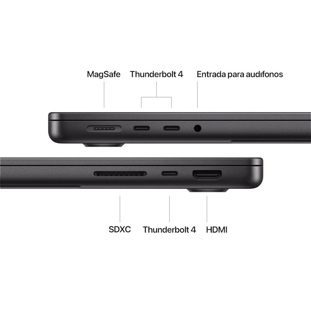 MacBook Pro 14" M5 - 10 CPU, 10 GPU, 24GB, 1TB - Negro Espacial