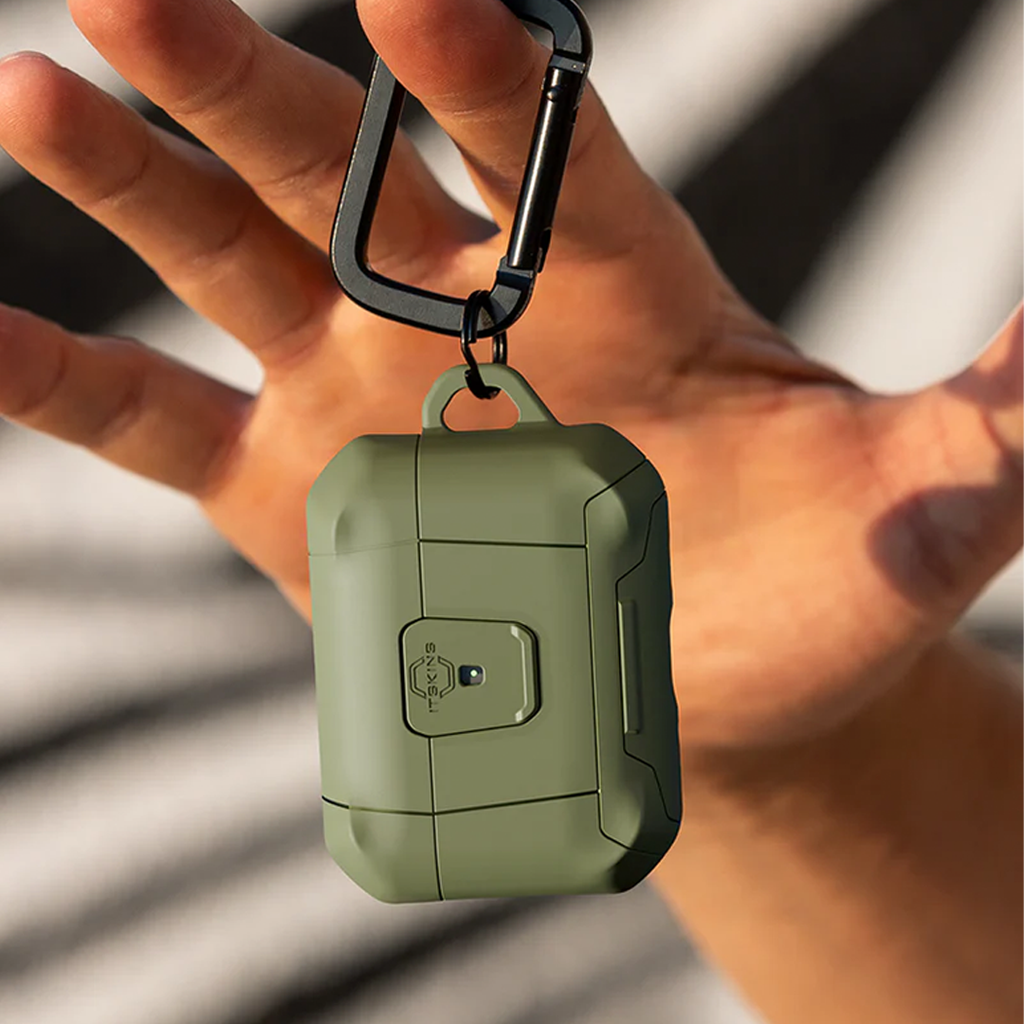 Funda Hybrid Stand Pro de Itskins para AirPods Pro 3 - Verde oliva