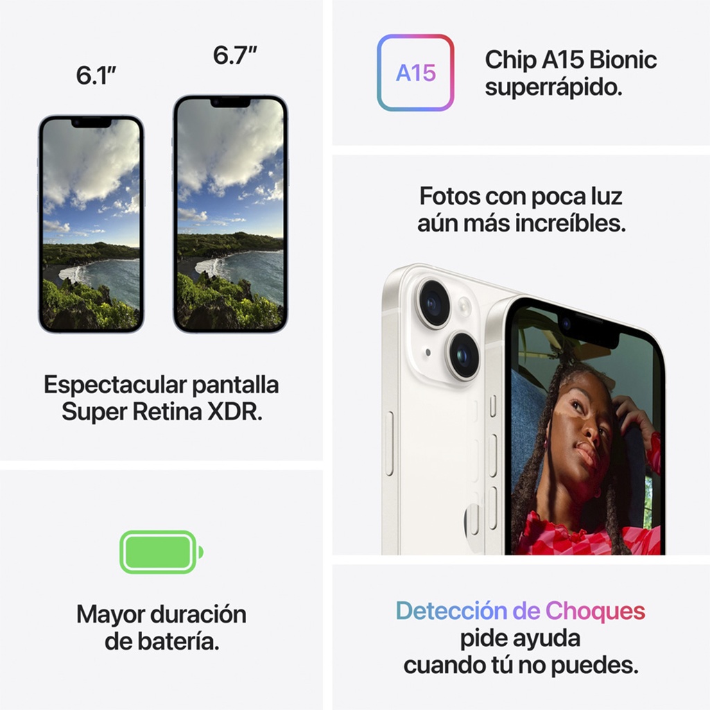 DIA L - iPhone 14 de 128 GB - Blanco estelar
