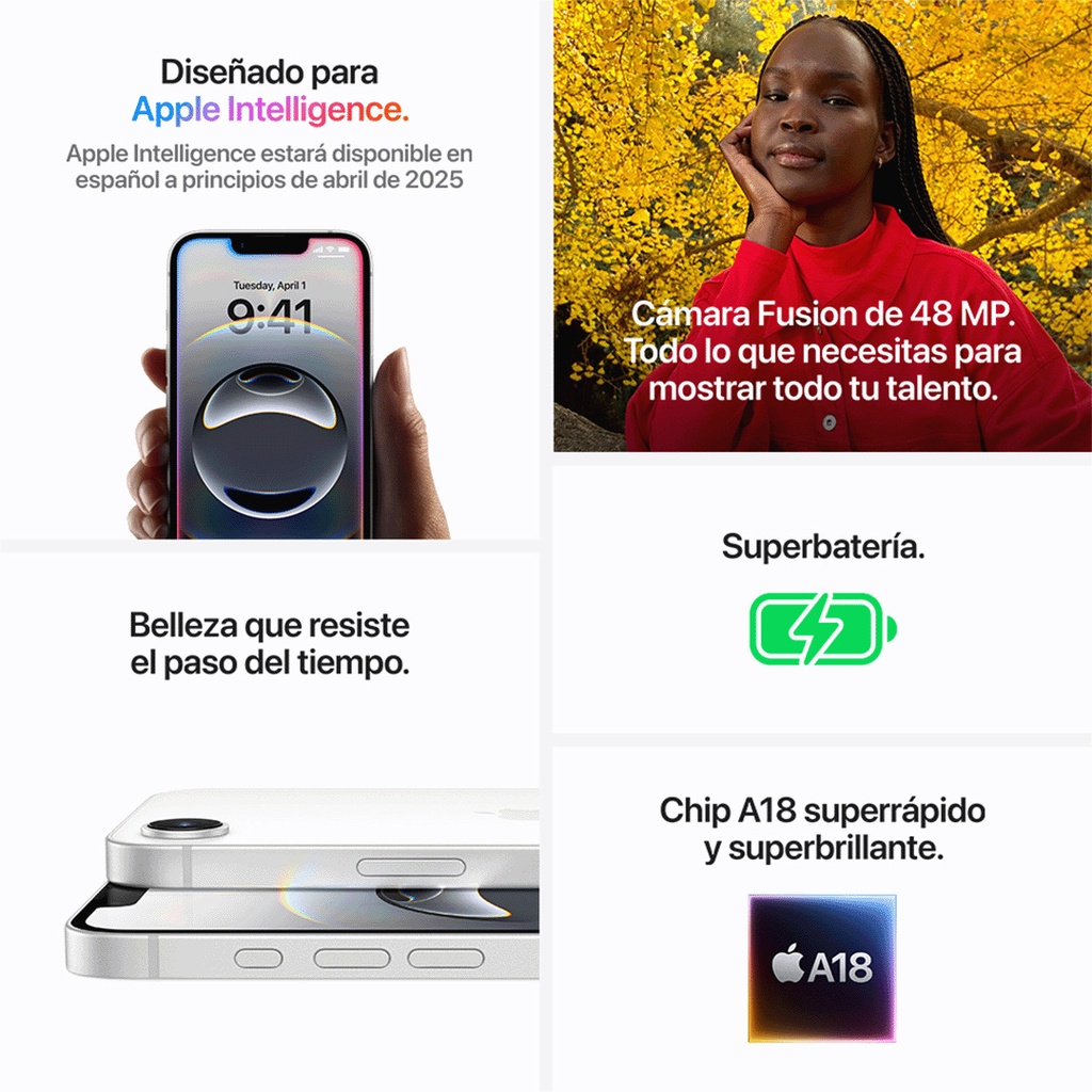 DIA L - iPhone 16e, 256GB - Negro