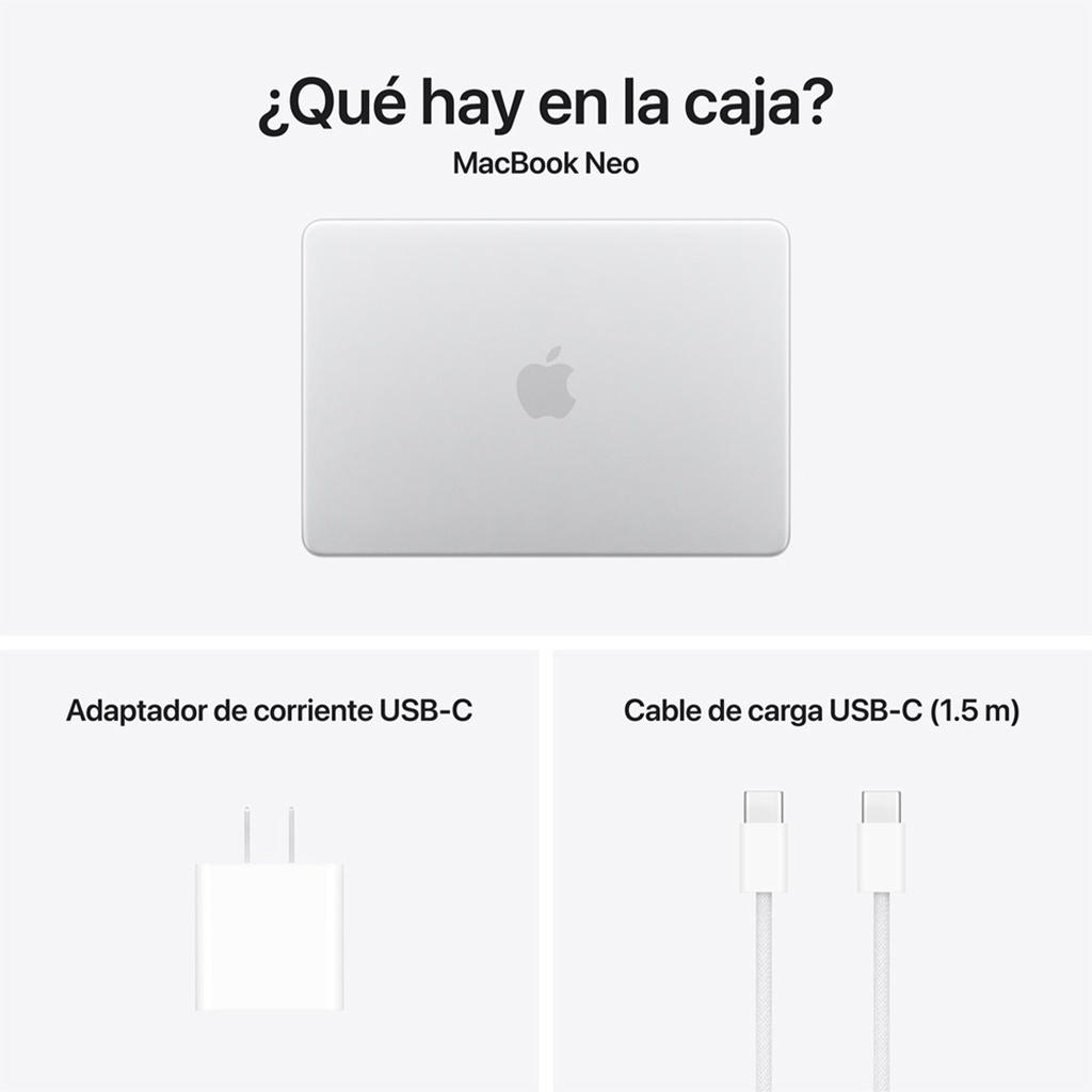 PREV_MacBook Neo 13" A18 Pro - 6 CPU, 5 GPU, 8GB, 512GB - Plata